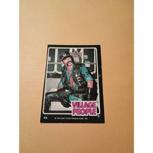 Vintage 1979 Village People Trading Card #43 Disco Era Vintage Music Collectible